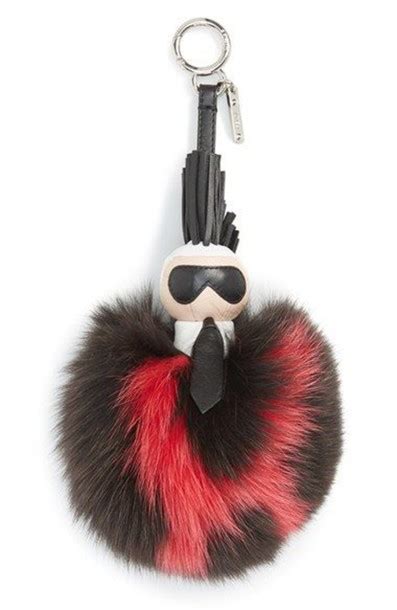 fur keychain fendi